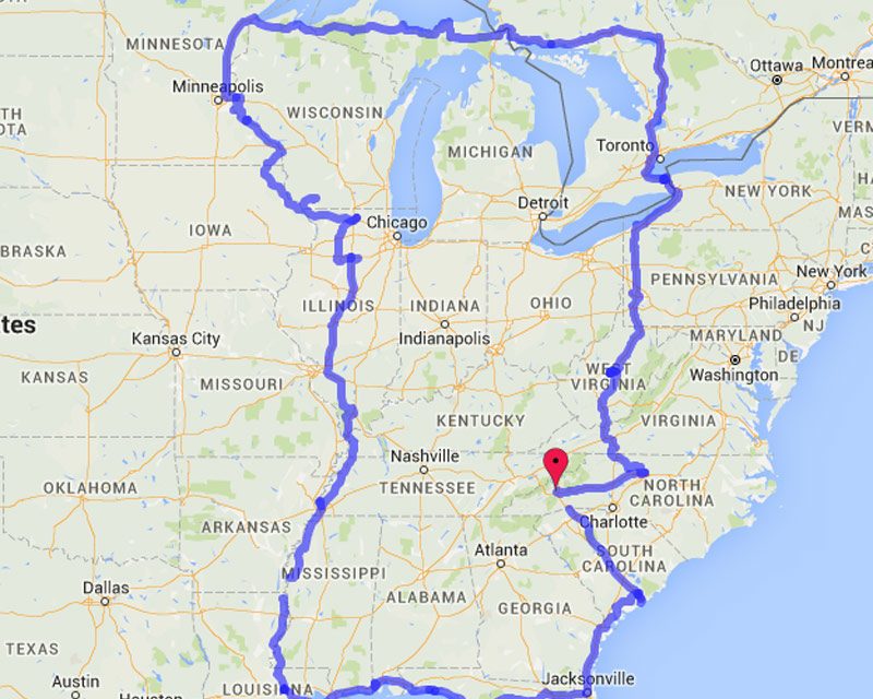 Full Route Recap – 5,133 Miles in 27 Days