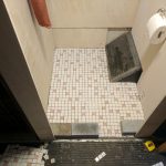 Skoolie Bathroom Tile Job